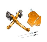 Pièces Motocross Pliable Frein Embrayage Leviers Cascadeur Facile Tirer Câble Système CNC Accessoires Pour CRF450R 2002-2003(Or)