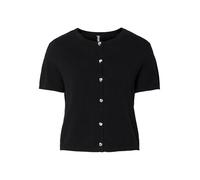 PIECES O-Neck Knit Pcorina SS Cardigan en Tricot à col Rond PW BC, Noir, L Femme