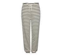 PIECES Pantalon 'Chilli' noir / blanc naturel, Taille 42