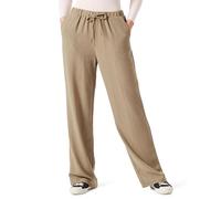 PIECES Pantalon Large Pcmaddie Hw Tissu, Vert Lichen, L Femme