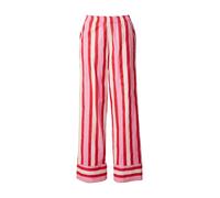 PIECES Pantalon 'PCAmina' écru / rose pastel / rouge, Taille 36