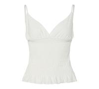 PIECES Pcabby JRS BC Haut Smock Top à Bretelles, Cloud Dancer, M