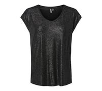 Pieces T-shirt Pcalice manches courtes pailleté Noir Taille M