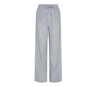 PIECES Pcapia Hw Wide Pants Mm Pantalon, Bleu Coronet/Rayures : Blanc Brillant, L Femmes