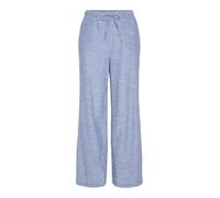 PIECES Pcapia Hw Wide Pants Mm Pantalon, Bleu Nautique/Rayures : Blanc Brillant, S Femmes