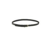 Pieces Ceinture femme PCAVERY tressée en cuir slim Noir 90 cm