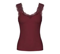 PIECES Pcbarbera Lace Top Noos BC Débardeur, Tawny Port, L Femme