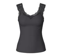 Pieces Pcbarbera Lace Top Noos BC, Gris foncé, S
