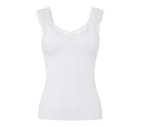 PIECES Pcbarbera Lace Top Noos Débardeur, Blanc éclatant, S Femmes