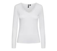 PIECES Pcbarbera Ls Lace Noos BC Top pour Femme, Blanc éclatant., M