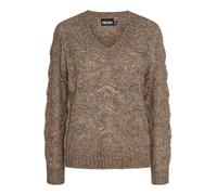 PIECES PCBIBBI LS V-Neck Knit Noos BC Sweater, fossile, XL Femme