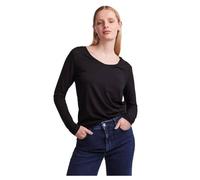 PIECES Pcbillo Ls Col en V Stripes Noos T-Shirt Manches Longues, Noir/Rayures : Lurex Noir, M Femme