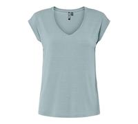 Pieces Pcbillo T-Shirt Lurex Stripes Noos BC, Bleu Nuage, L