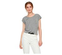 PIECES Pcbillo Tee Lurex Stripes Noos Femme T-shirt, Gris (Light Grey Melange Detail:lurex Grey), S
