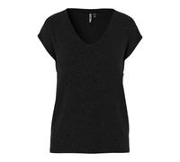 PIECES Pcbillo Tee Lurex Stripes Noos, T-Shirt Femme, Noir (Black Detail:Lurex Black), 36 (Taille fabricant: X-Small)