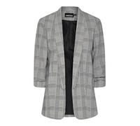 PIECES Blazer 'BOSELLA' gris / noir / blanc, Taille 38