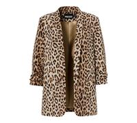 PIECES PCBOSS 3/4 Printed Blazer Noos, Naturel/AOP : léopard, XS Femmes