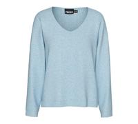 PIECES Pcbree Ls V-Neck Knit Noos BC, Bleu Ciel, M