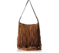 PIECES PCBRITT Suede FF 17076664 Sac à bandoulière pour Femme 22 x 25 x 8 cm (l x H x P), Braun Chipmunk, 22x25x8 cm (B x H x T)