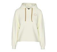 PIECES Pcchilli Ls Heart Hoodie Noos BC Sweatshirt à Capuche, White Pepper, L Femme