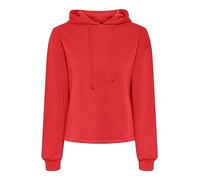 PIECES Pcchilli Ls Noos BC Sweat à Capuche Maillot de survêtement, Poppy Red, L Femme