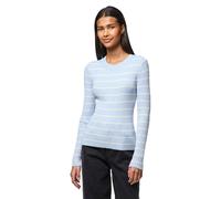 Pieces Pccrista Ls O-Neck Knit Noos BC, Bleu Ciel, XL