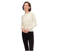 PIECES PCCRISTA LS O-Neck Knit Noos BC Pull-Over, Birch, M Femme