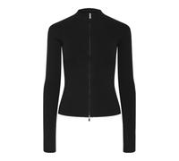 PIECES Pccrista Noos BC Cardigan zippé en Tricot, Noir, L Femme