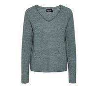 Pieces Pcellen Ls Col en V Knit Noos BC Sweater, Trooper, S Femme