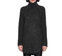 PIECES PCELLEN LS Long Knit Noos BC Pull Gris foncé mélangé Taille S