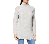 PIECES PCELLEN LS Long Knit Noos BC Pull pour Femme Gris Clair mélangé Taille S