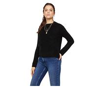 Pieces PCELLEN LS O-Neck Knit Noos BC Pull, Noir (Black Black), Medium Femme