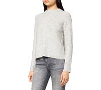 PIECES PCELLEN LS O-Neck Knit Noos BC Sweater, Gris Clair chiné, XS Femme