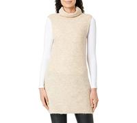 PIECES PCELLEN Rollneck Long Knit Vest Noos BC survtement, White Pepper, M Femme