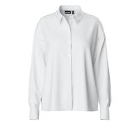 PIECES Pcfranan LS T-Shirt Noos BC Blouse, Blanc éclatant, L Femme