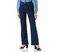 PIECES PCHOLLY HW Wide Jeans DB Noos BC, Bleu Denim foncé, 25 W/32 L Femme