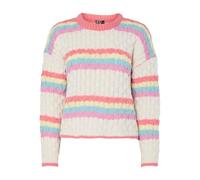 Pieces Pcjace Ls O-Neck Cabel Knit BC, Cloud Dancer, XL