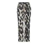 PIECES PCJADE Pantalon à Jambes Droites pour Femme, Noir/imprimé léopard, XS