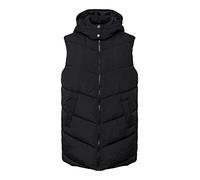 PIECES PCJAMILLA Short Puffer Vest Noos BC Jacket, Noir, S Femme