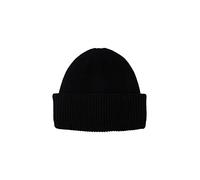 PIECES Pcjanika Wool Hood Noos BC Bonnet tricoté pour Femme, Noir, Taille Unique