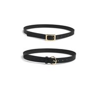 PIECES Pcjilane Lot de 2 ceintures pour jeans, Noir, numeric_80