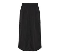 PIECES Pcjobina MW Midi Cargo Jupe Mm Cargorock, Noir, L Femme