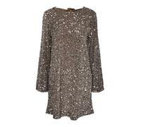 PIECES PCKAM LS Deep Back Bow Dress BC, Morel/détail : Paillettes argentées, S
