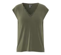 PIECES Pckamala JRS FC BC T-Shirt en Dentelle et col en V, Grape Leaf, L