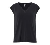 Pieces T-shirt Pckamala JRS FC BC en dentelle et col en V Noir M