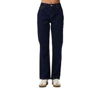 PIECES Pckelly MW Straight Jeans Rinse Noos BC Droit, Bleu foncé Denim, 31W / 30L Femmes
