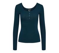 PIECES Pckitte Ls Top Noos Bc Femme T-shirt à manches longues, Reflecting Pond, M
