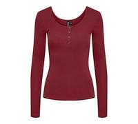 PIECES Pckitte Ls Top Noos BC T-Shirt à Manches Longues, Tawny Port, XL Femme