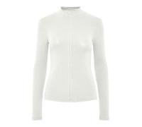 PIECES PCKITTE Zip LS T-Neck Top Noos BC, Blanc éclatant., L
