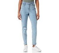 Pieces Pcleah Mom Hw Ank DEST LB Noos BC Jeans, Bleu Clair (Denim Bleu Clair), XS Femme